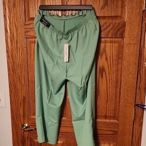 ALFRED Dunner Cote D' Azur Green Elastic Waist Pants Size 18P